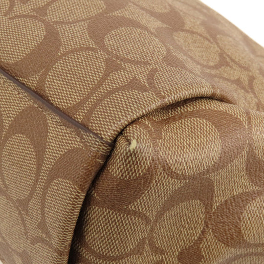 COACH Shoulder Bag F73177 PVC Brown one belt signature Women Used Authentic