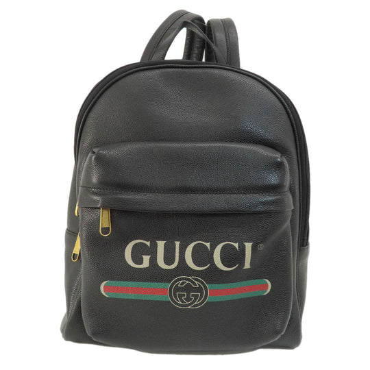 GUCCI Backpack 547834 Calfskin black Logo print