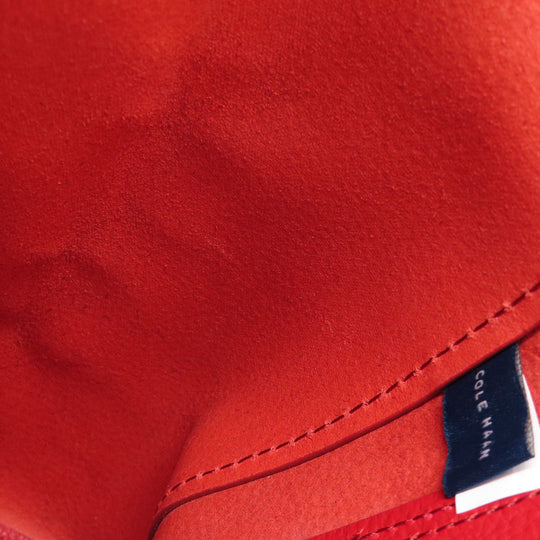 COLE HAAN Tote Bag leather Red logo
