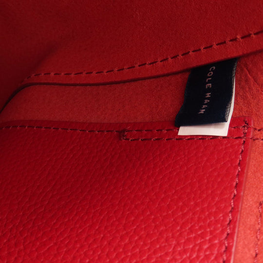 COLE HAAN Tote Bag leather Red logo