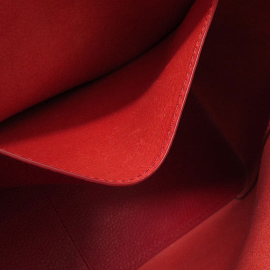 COLE HAAN Tote Bag leather Red logo