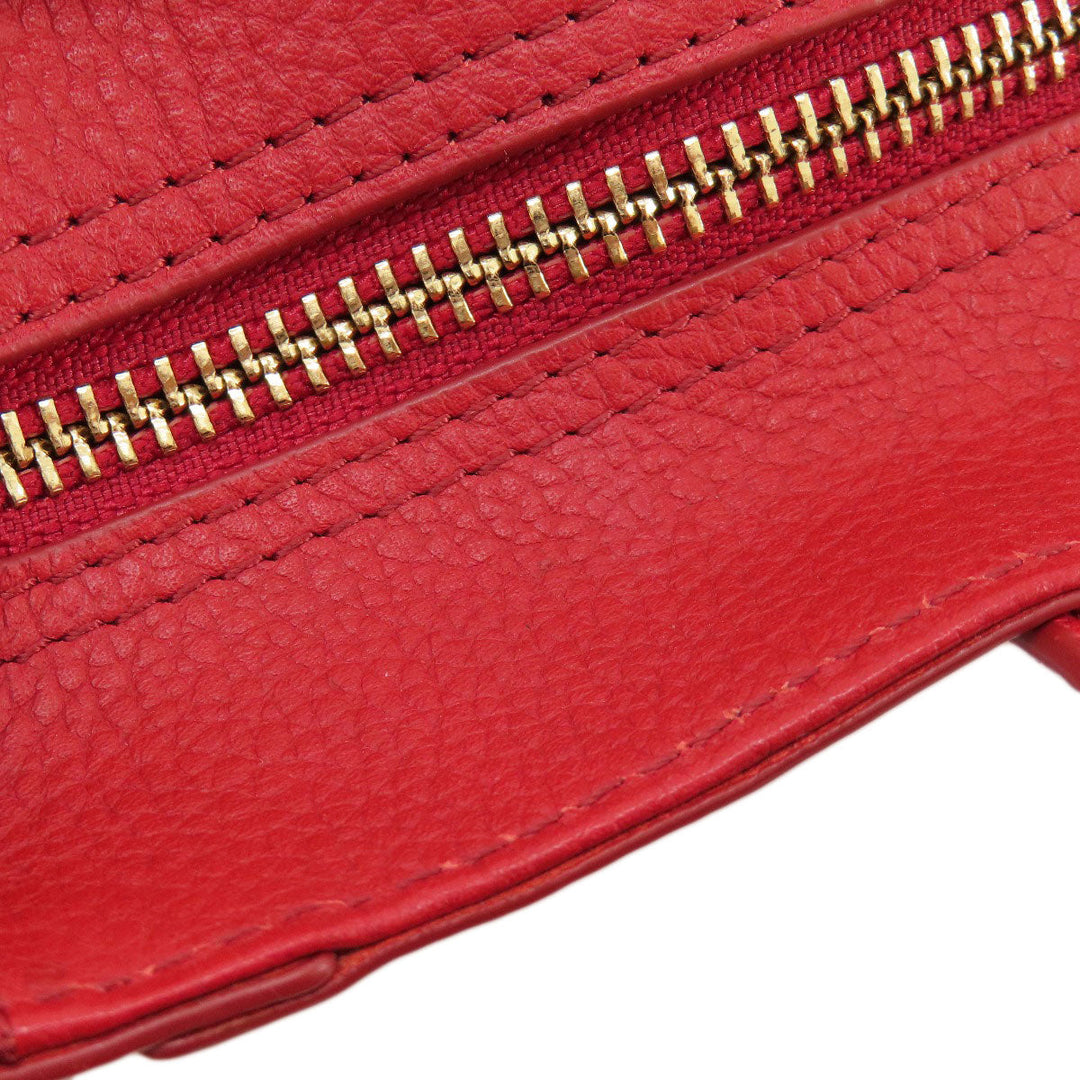 COLE HAAN Tote Bag leather Red logo