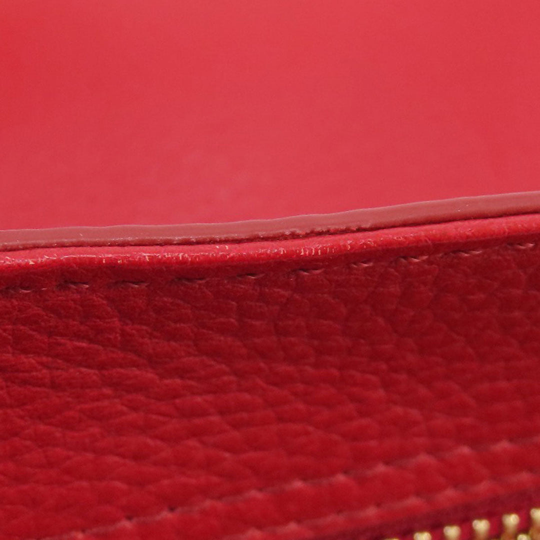 COLE HAAN Tote Bag leather Red logo