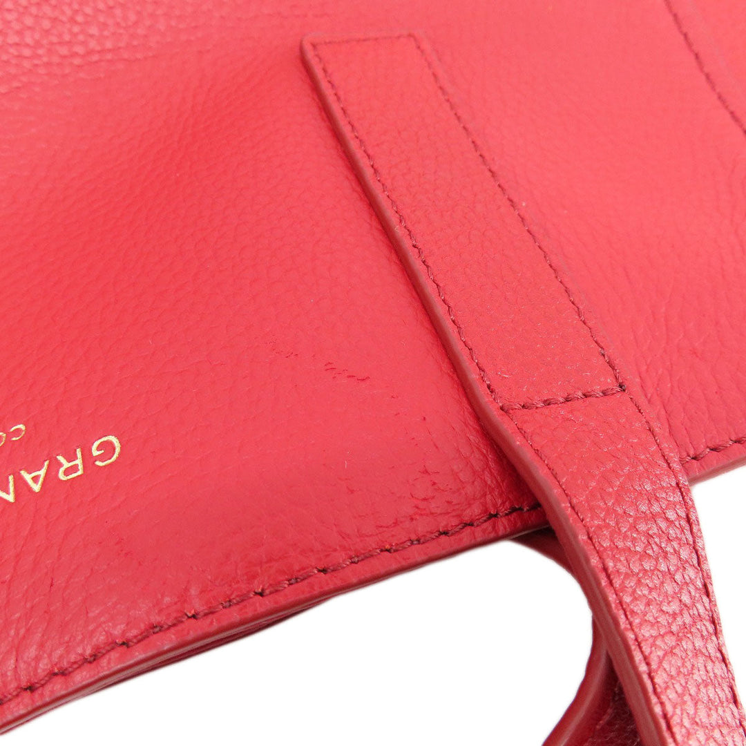 COLE HAAN Tote Bag leather Red logo