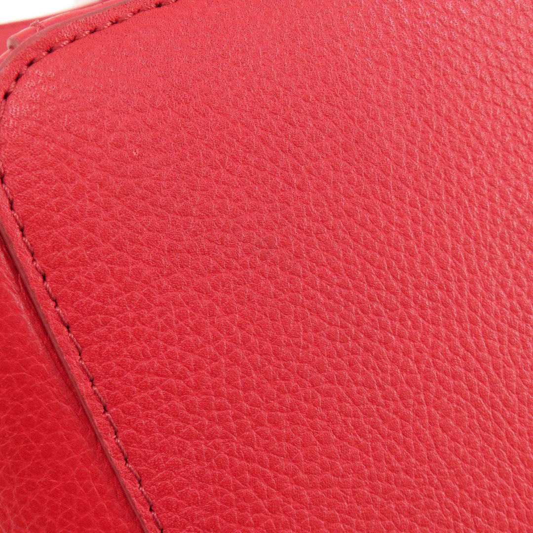 COLE HAAN Tote Bag leather Red logo