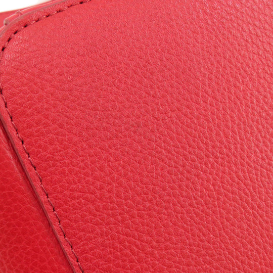 COLE HAAN Tote Bag leather Red logo