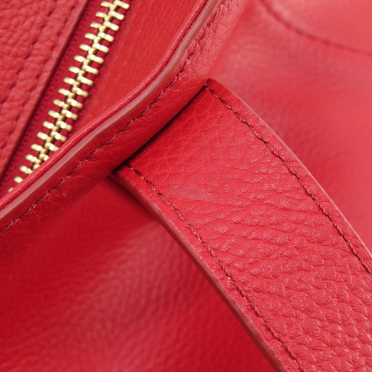 COLE HAAN Tote Bag leather Red logo