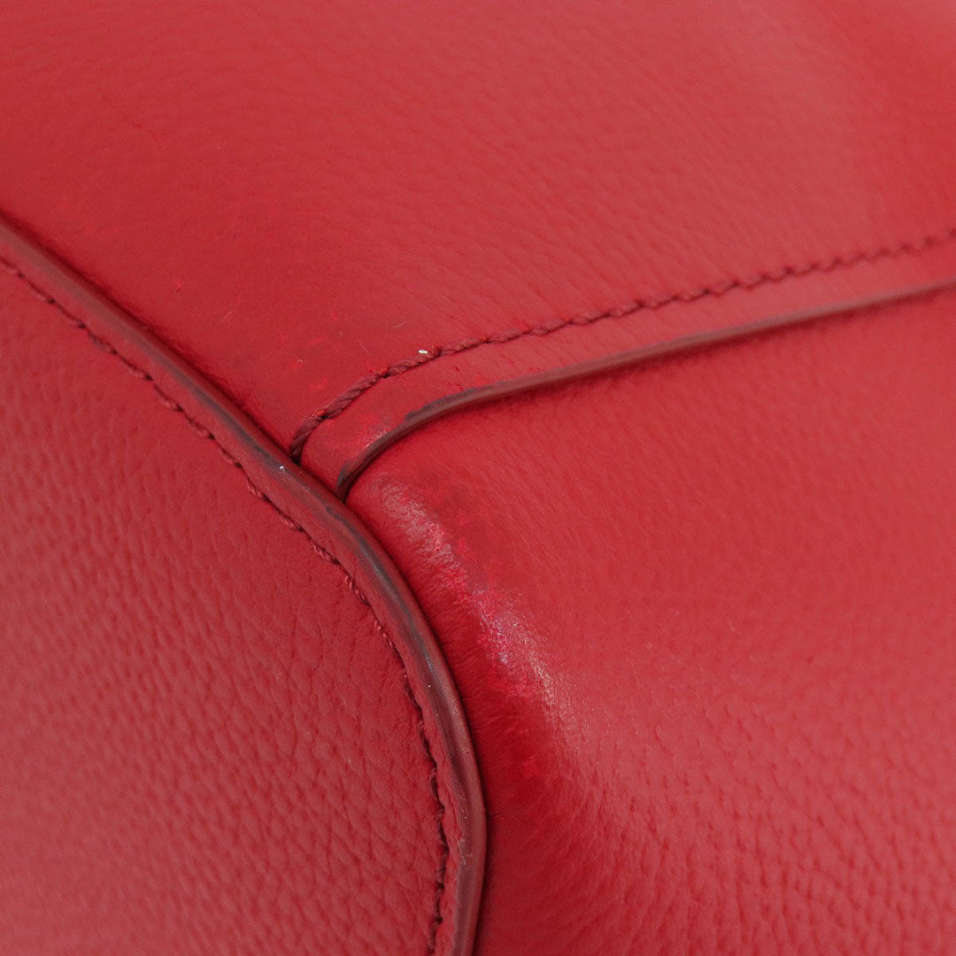 COLE HAAN Tote Bag leather Red logo