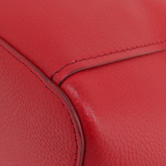 COLE HAAN Tote Bag leather Red logo