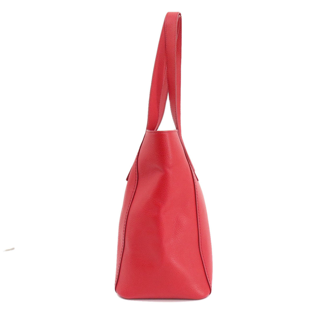 COLE HAAN Tote Bag leather Red logo