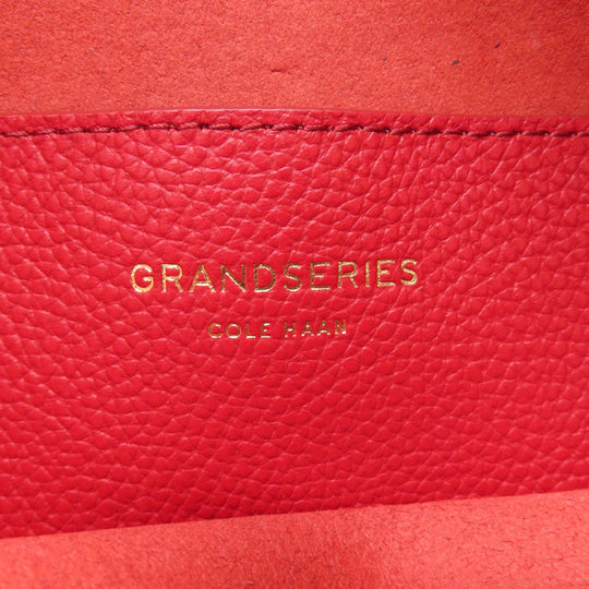 COLE HAAN Tote Bag leather Red logo