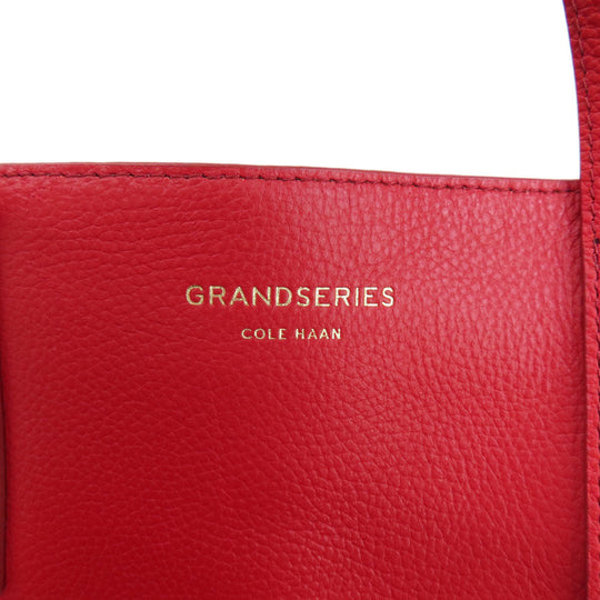COLE HAAN Tote Bag leather Red logo