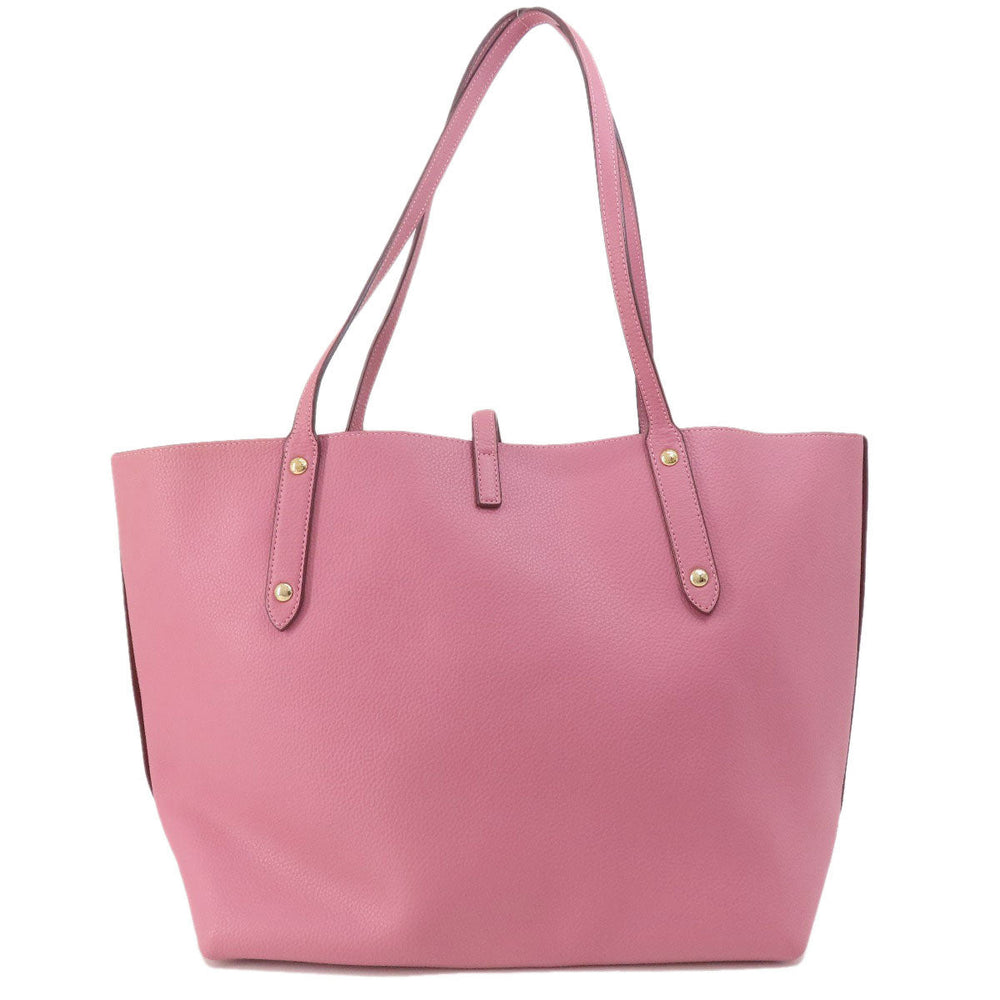 COACH Tote Bag 58849 leather pink logo Women Used Authentic