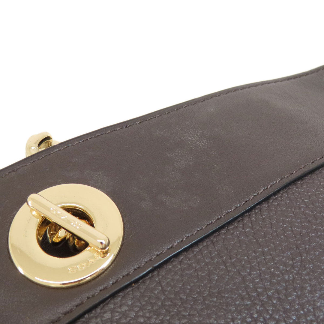 COACH Tote Bag 20165 leather Brown logo