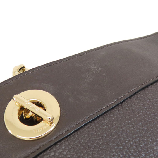COACH Tote Bag 20165 leather Brown logo
