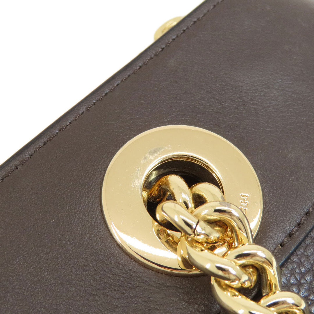 COACH Tote Bag 20165 leather Brown logo