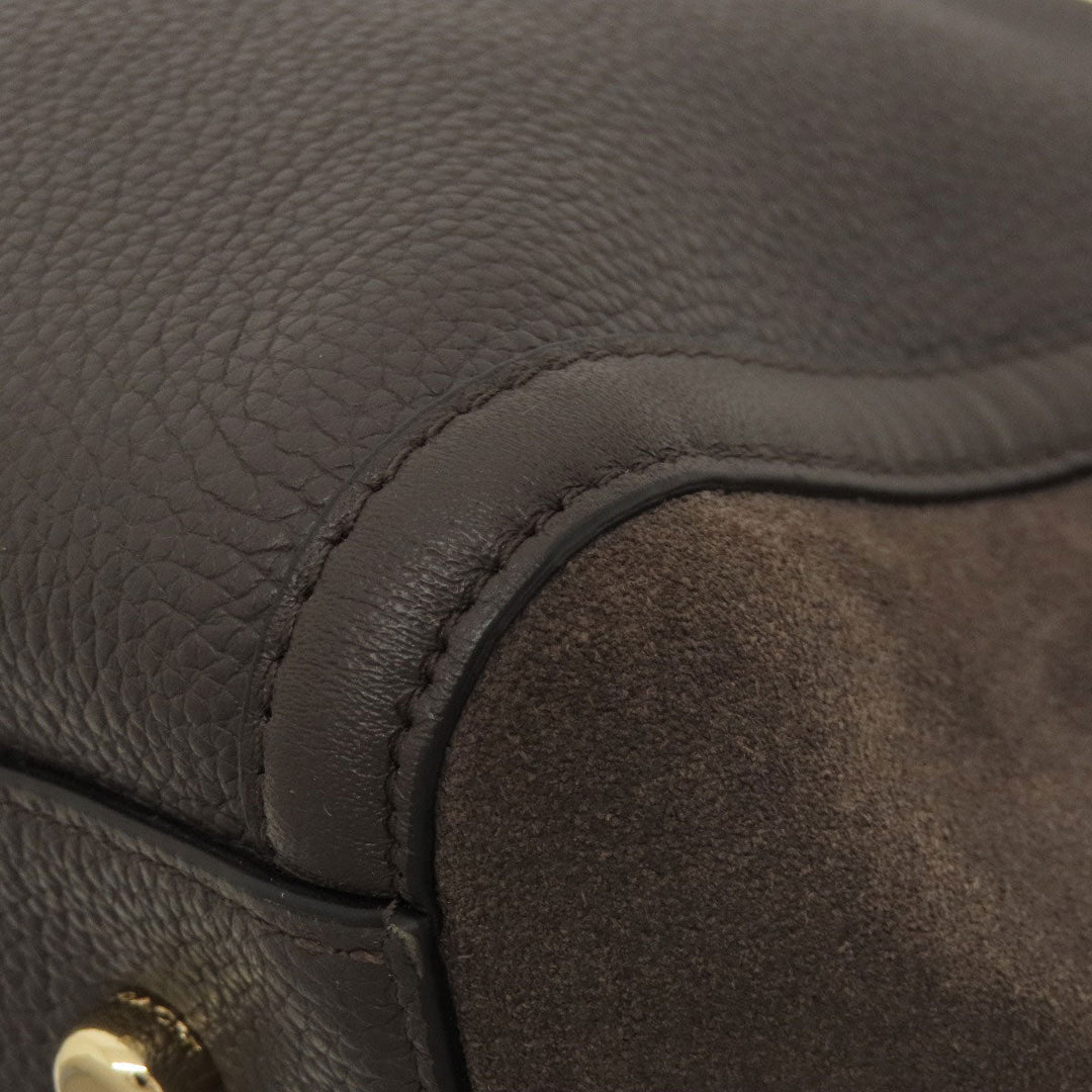 COACH Tote Bag 20165 leather Brown logo