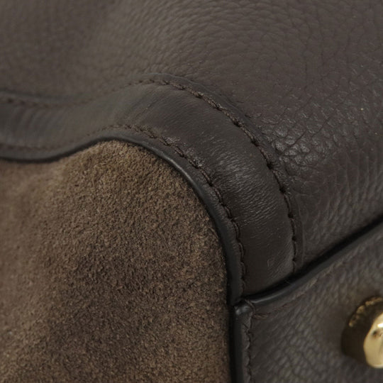 COACH Tote Bag 20165 leather Brown logo