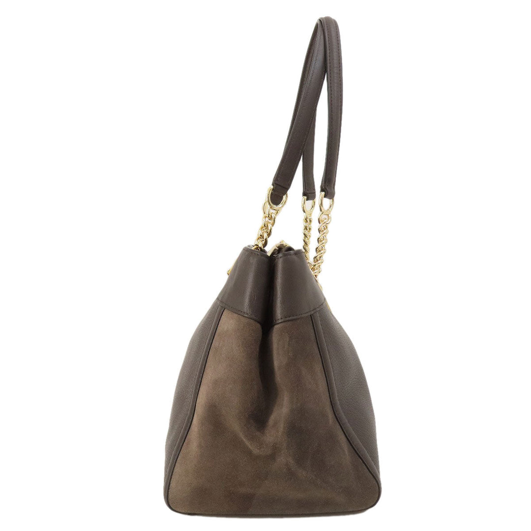 COACH Tote Bag 20165 leather Brown logo