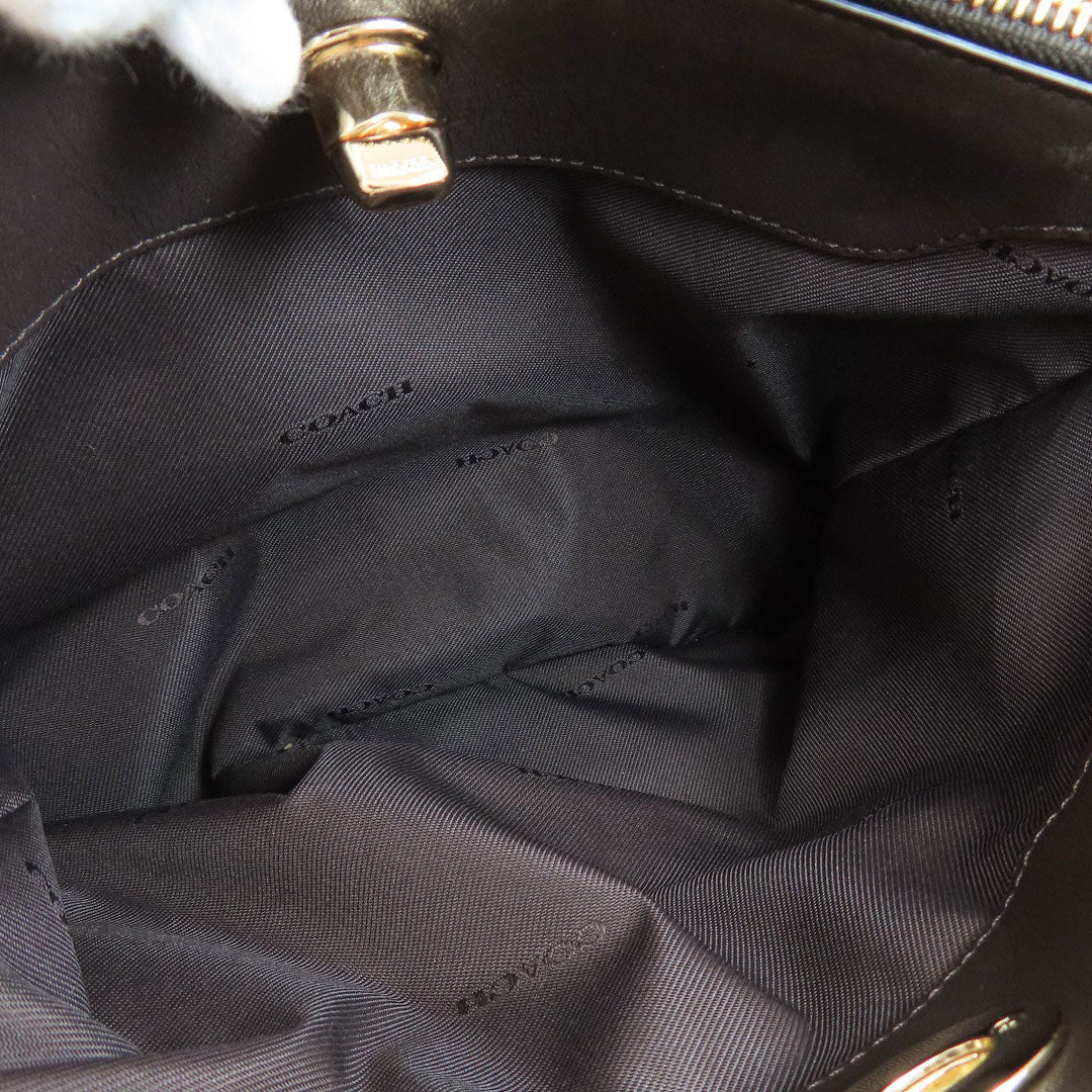 COACH Tote Bag 20165 leather Brown logo