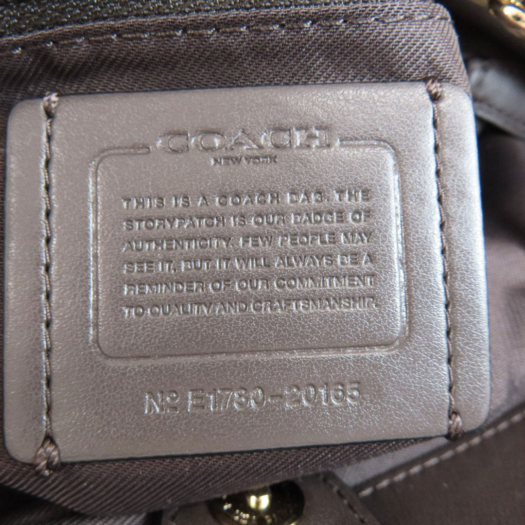 COACH Tote Bag 20165 leather Brown logo