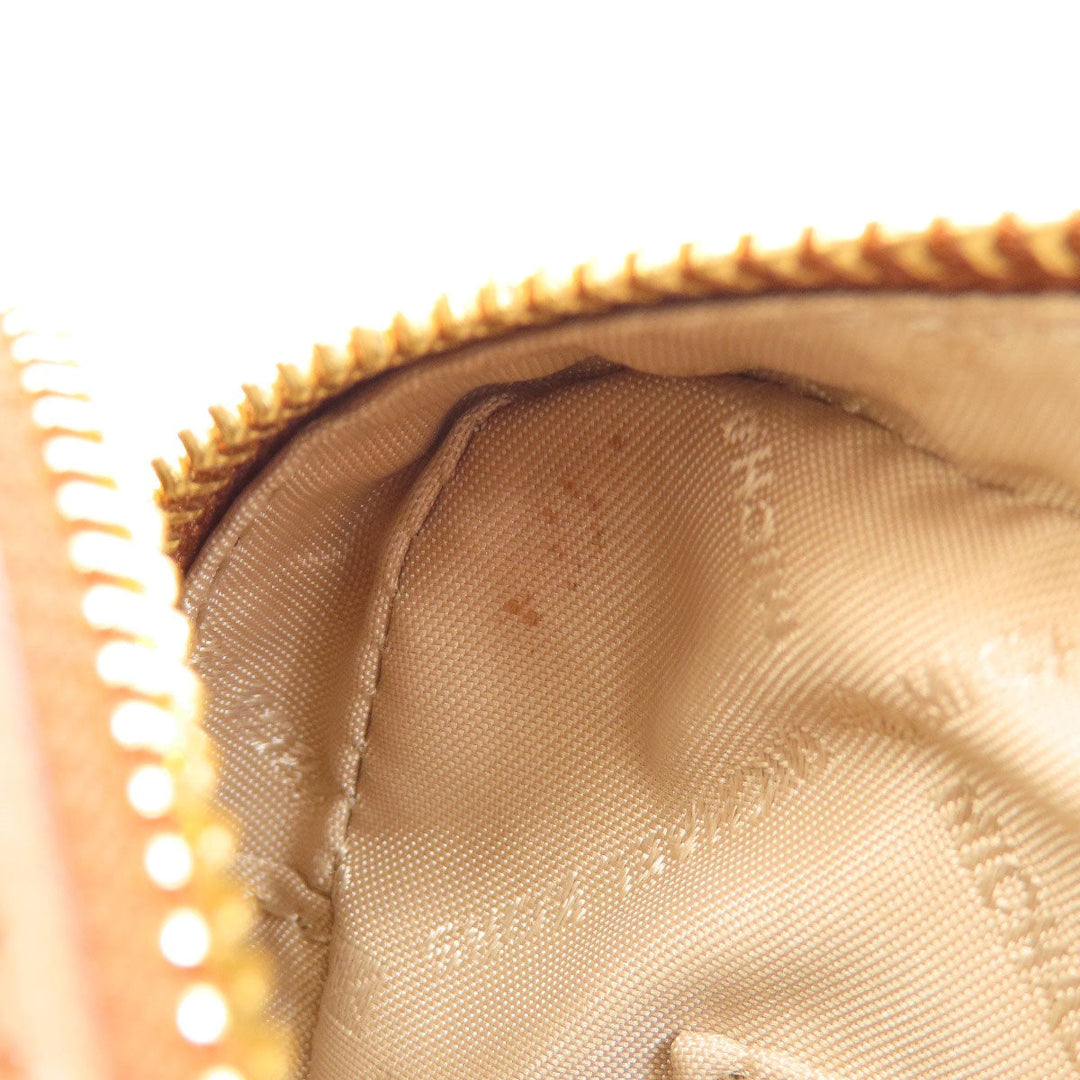 MICHAEL KORS Shoulder Bag PVC Brown MK Signature Long Shoulder Women Used Authentic