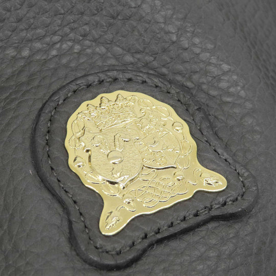 ADMJ Shoulder Bag leather gray logo one belt Women Used Authentic