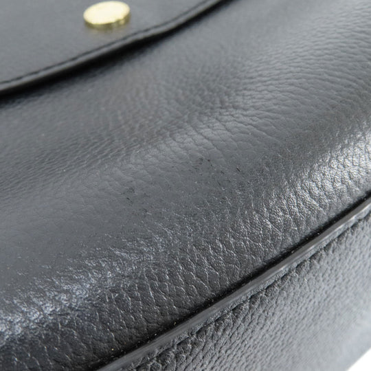 MICHAEL KORS Tote Bag leather black logo Women Used Authentic