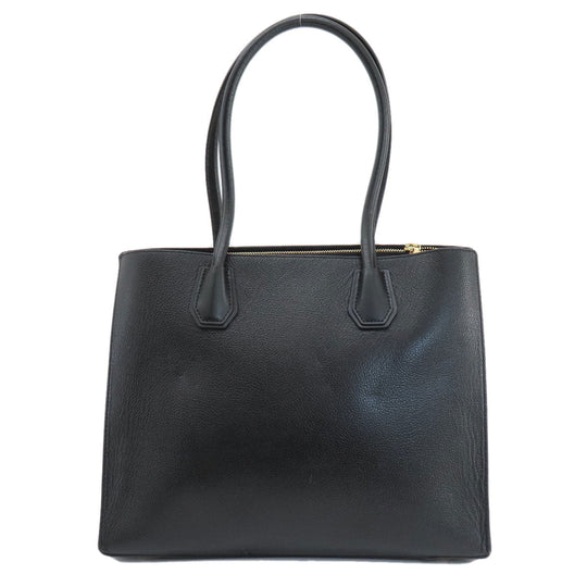 MICHAEL KORS Tote Bag leather black logo Women Used Authentic