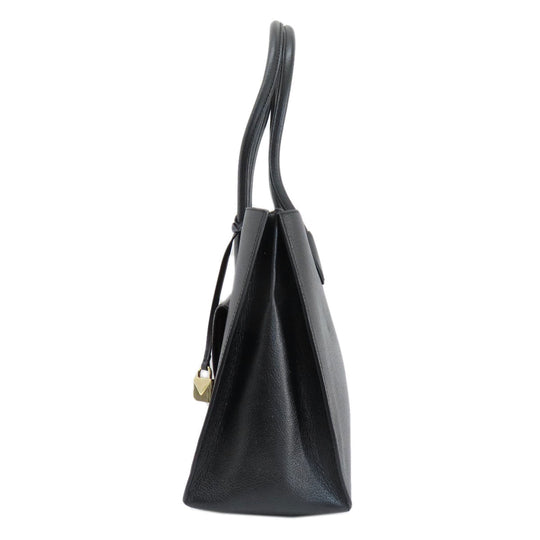 MICHAEL KORS Tote Bag leather black logo Women Used Authentic