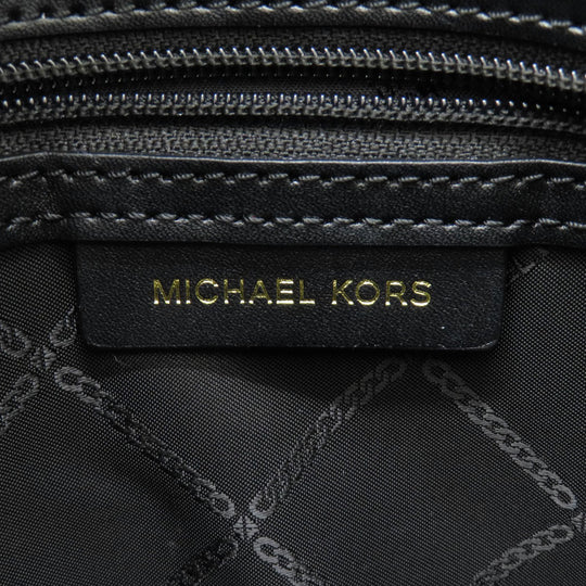 MICHAEL KORS Tote Bag leather black logo Women Used Authentic