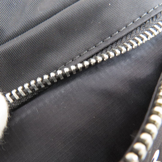 BURBERRY Hip bag Nylon black logo Women Used Authentic