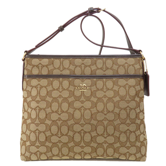 COACH Shoulder Bag F58285 canvas Brown Signature