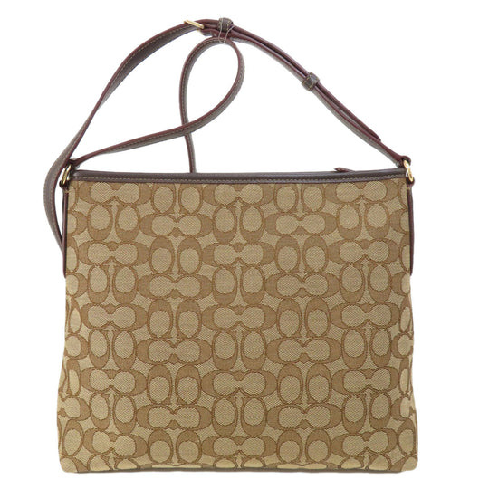 COACH Shoulder Bag F58285 canvas Brown Signature