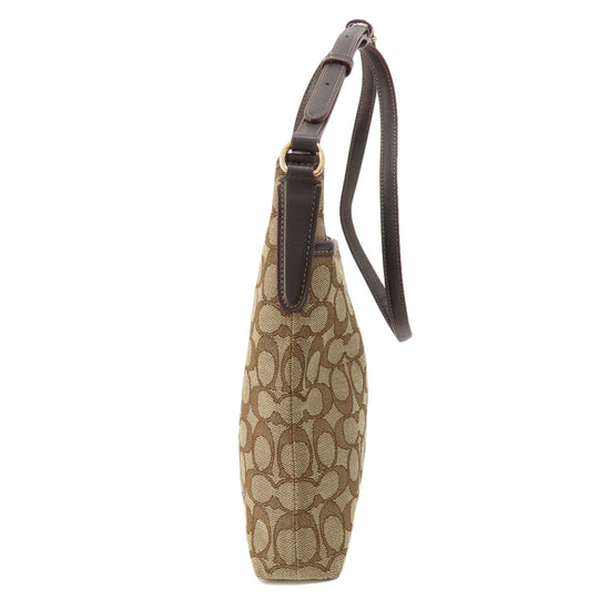 COACH Shoulder Bag F58285 canvas Brown Signature