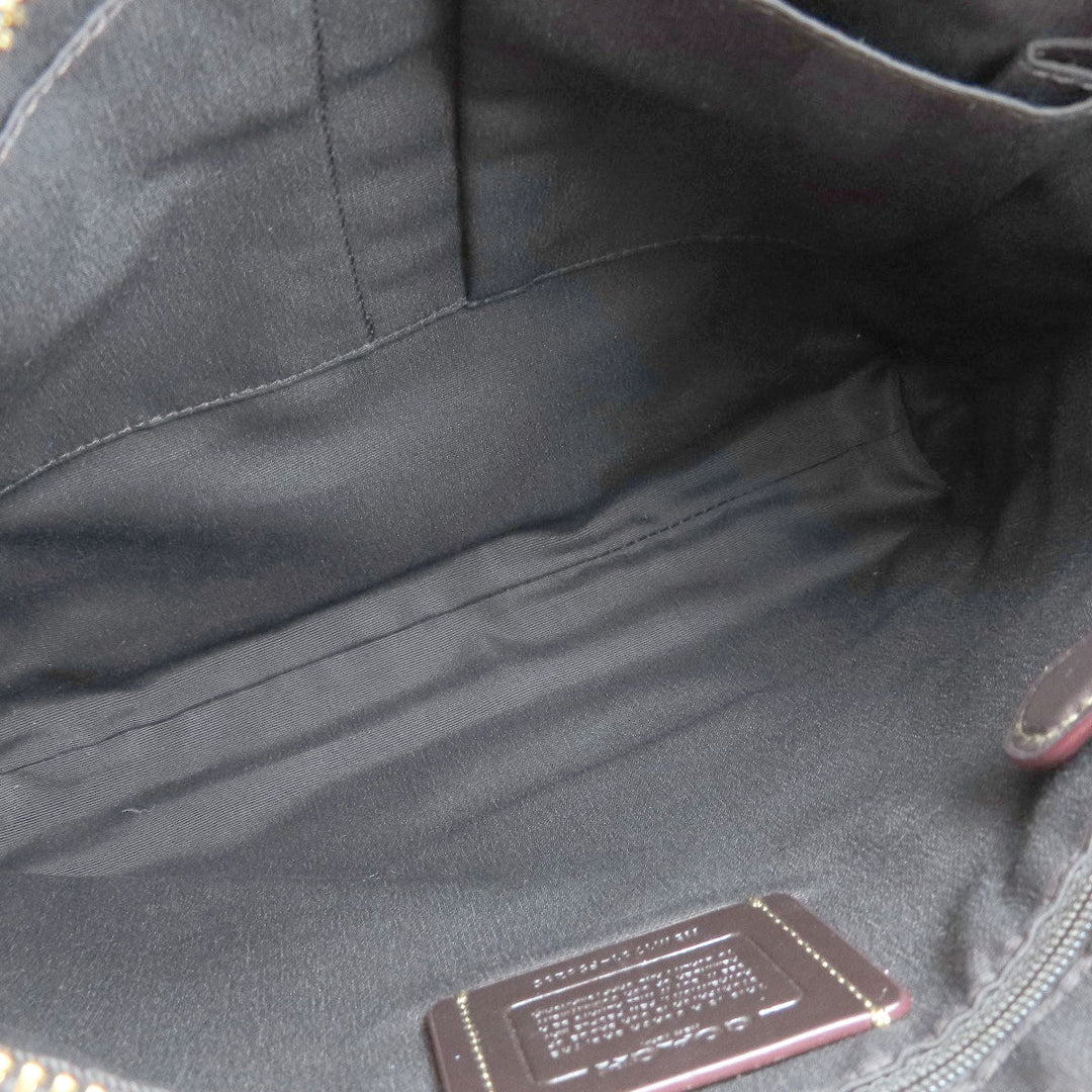 COACH Shoulder Bag F58285 canvas Brown Signature