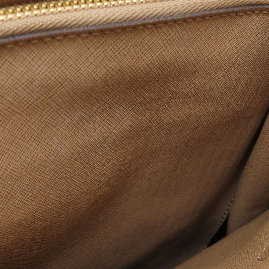 MICHAEL KORS Tote Bag leather beige logo Women Used Authentic