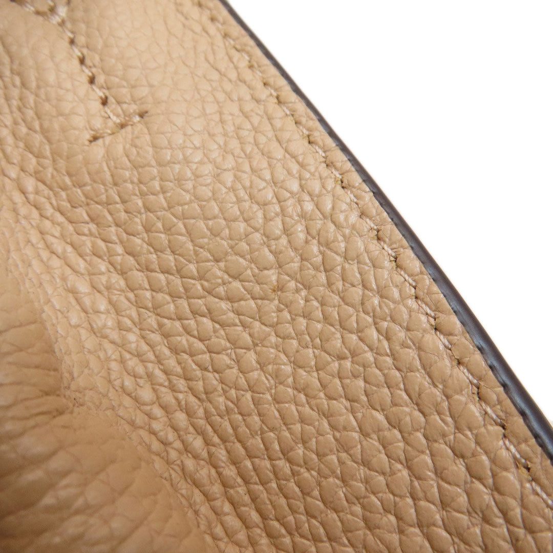 MICHAEL KORS Tote Bag leather beige logo Women Used Authentic
