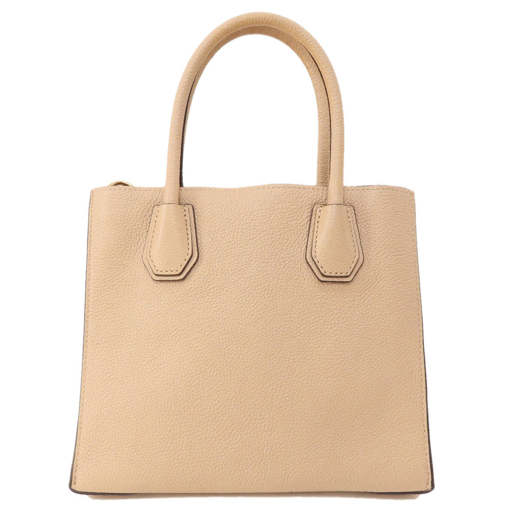 MICHAEL KORS Tote Bag leather beige logo Women Used Authentic