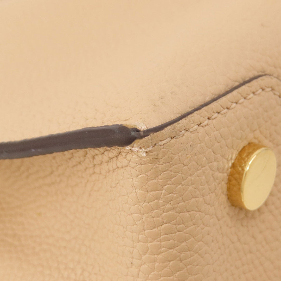 MICHAEL KORS Tote Bag leather beige logo Women Used Authentic