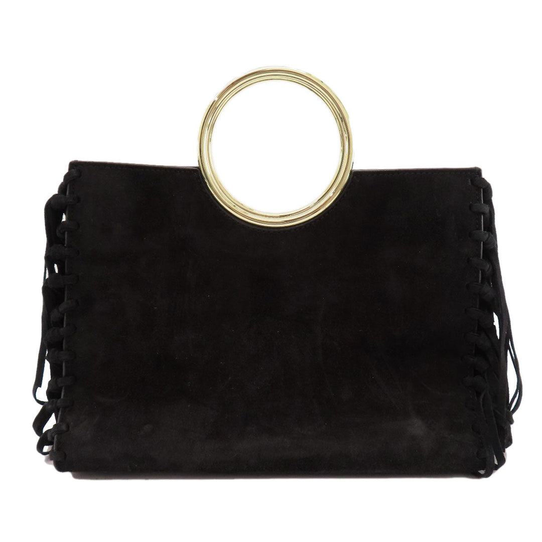 Kate Spade Handbag Suede black Fringe 2WAY