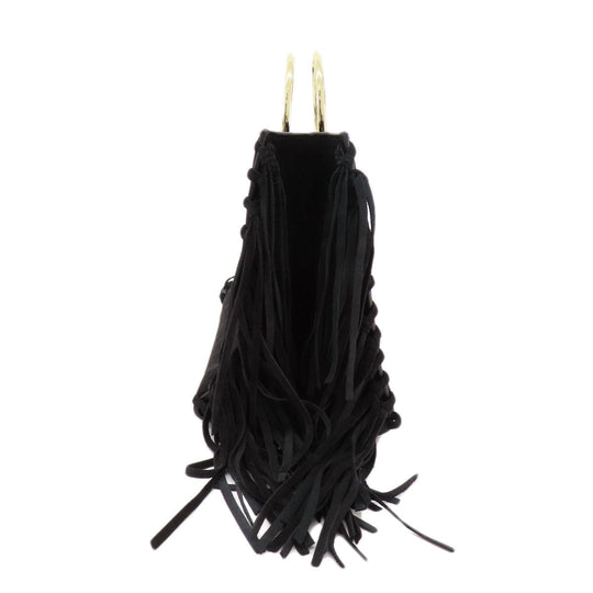 Kate Spade Handbag Suede black Fringe 2WAY