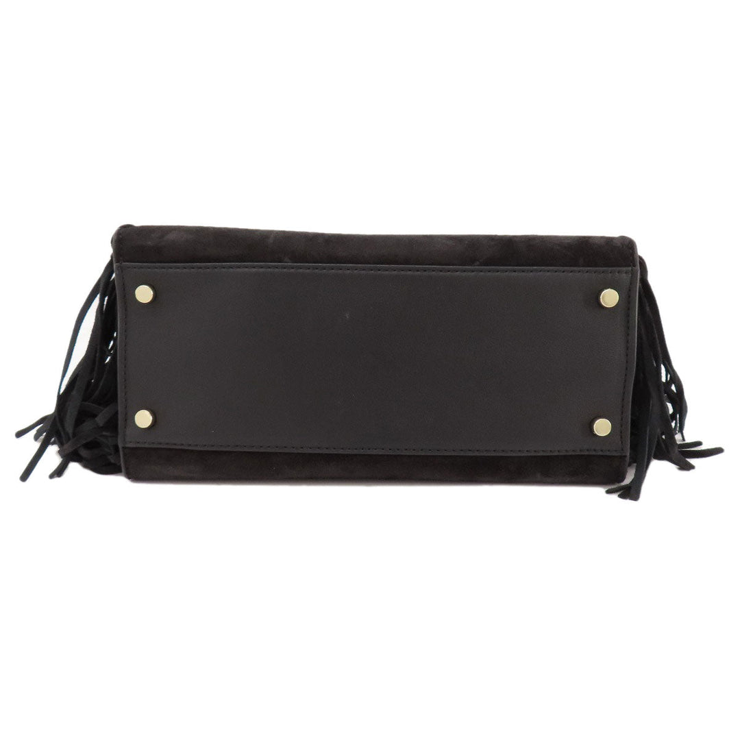 Kate Spade Handbag Suede black Fringe 2WAY
