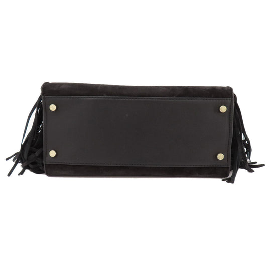 Kate Spade Handbag Suede black Fringe 2WAY