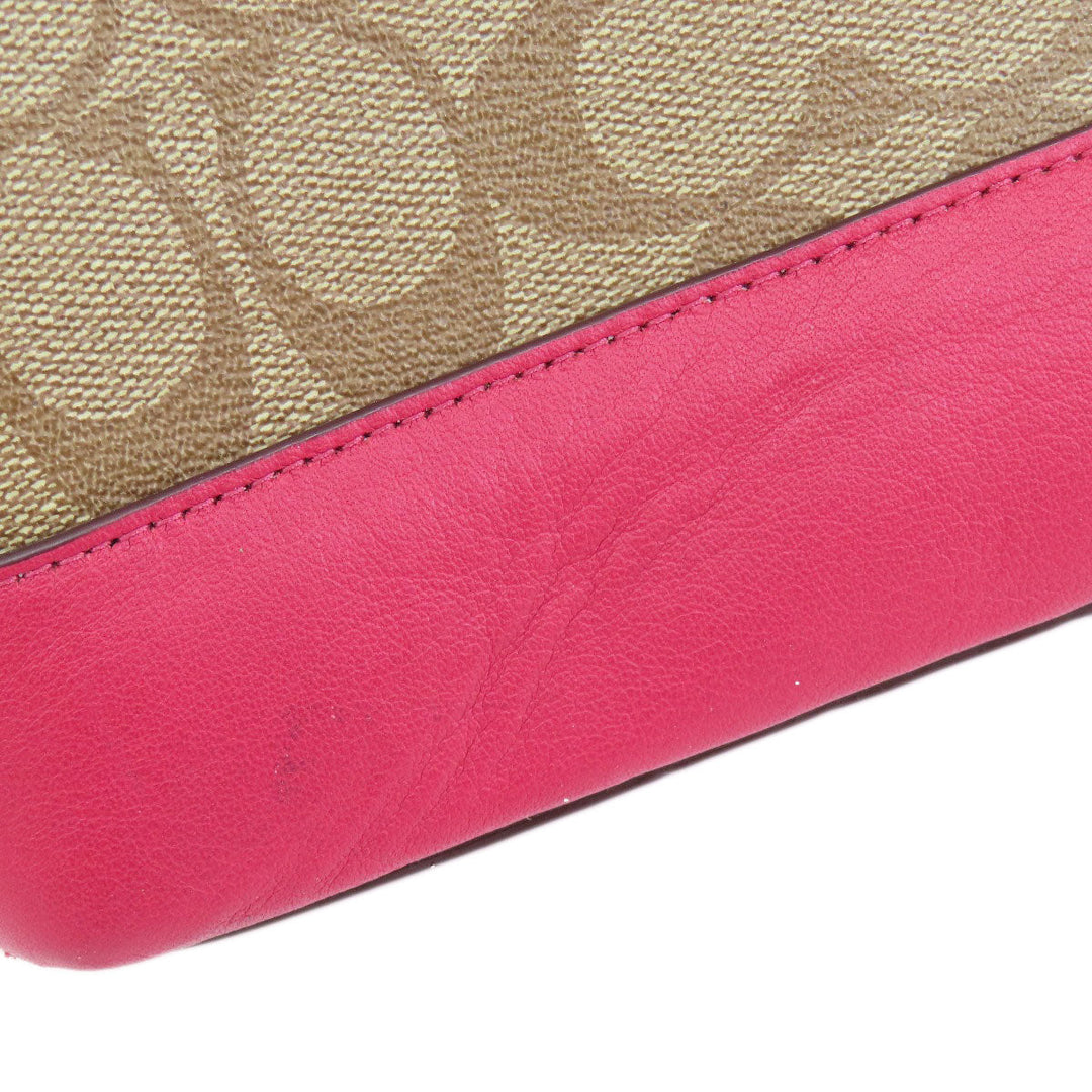 COACH Tote Bag F29564 PVC Brown Signature 2WAY