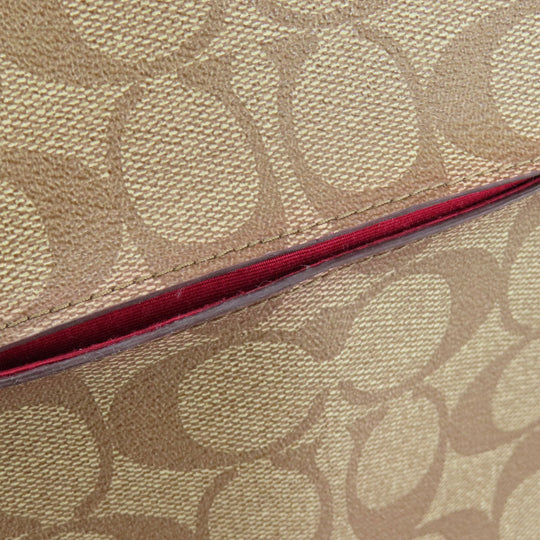 COACH Tote Bag F29564 PVC Brown Signature 2WAY