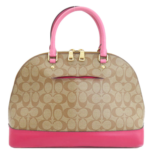 COACH Tote Bag F29564 PVC Brown Signature 2WAY