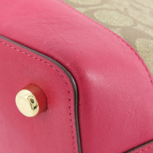 COACH Tote Bag F29564 PVC Brown Signature 2WAY