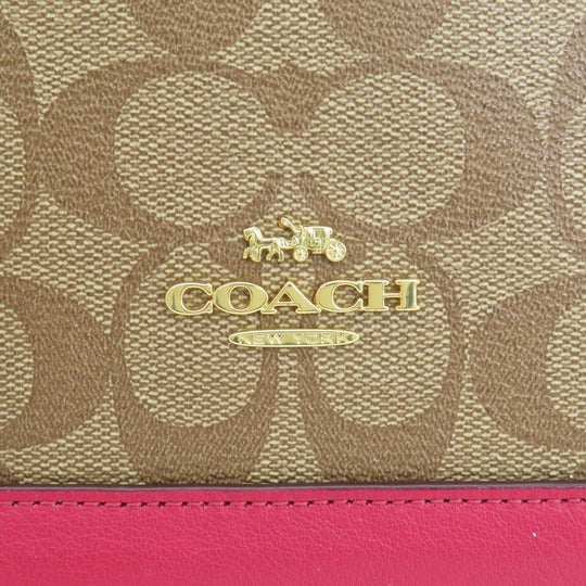 COACH Tote Bag F29564 PVC Brown Signature 2WAY