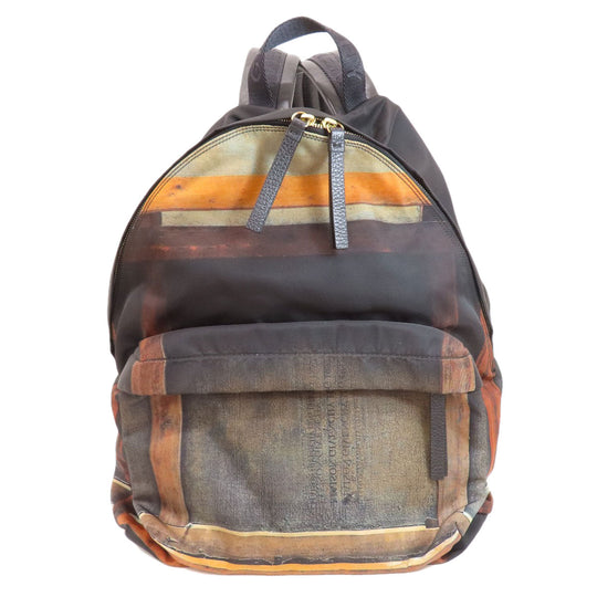 Givenchy Backpack Nylon multicolor Print Women Used Authentic